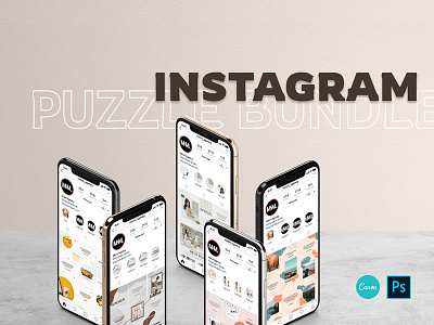 INSTAGRAM PUZZLE Bundle - PS & Canva