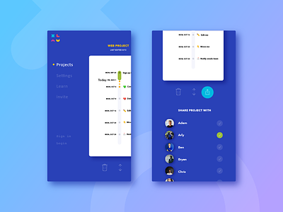 Menu concept app menu mobile ui ux