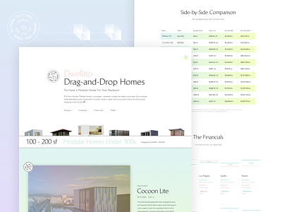 Drag-and-Drop Homes 🏠 bold color gradient landing page modular typeface web