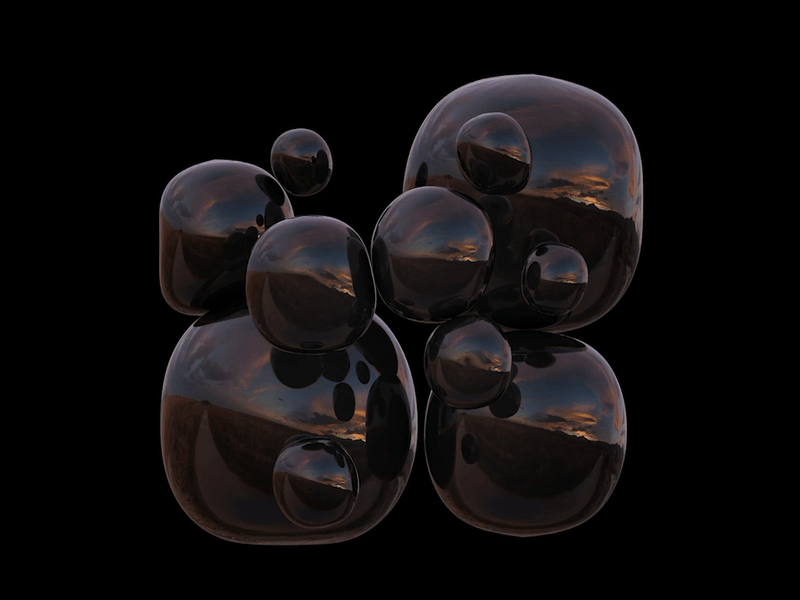 Tasty Bubbles 3d abstract animation art blob bubble chocolate cinema4d color experiment motion reflection render sculpture sunset