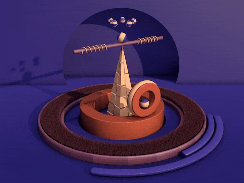 Geometric Improvisation 3d abstract animation branding cinema4d color design experiment motion render website