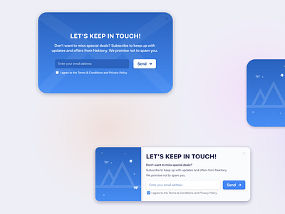 Keep in touch application applications clean keepintouch popup product design ui