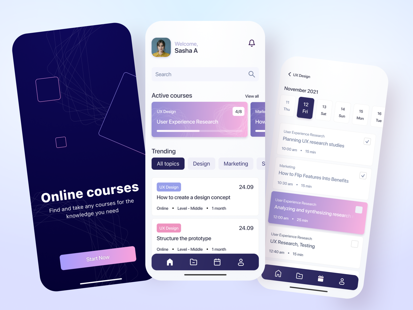 Online Courses Mobile Application by Oleksandra Astafieva on Dribbble