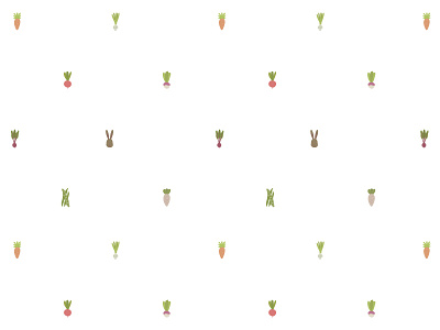 Veggie Polka Dots carrot cute garden illustration illustrator pattern polka dots rabbit repeating vector vegetables veggies