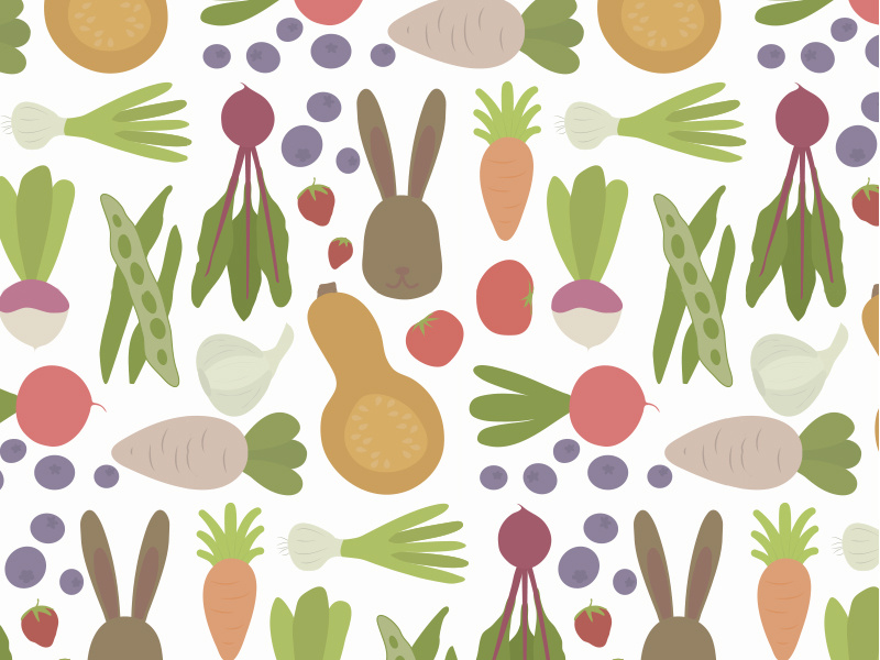 Garden Harvest Pattern by Erin Jackel on Dribbble