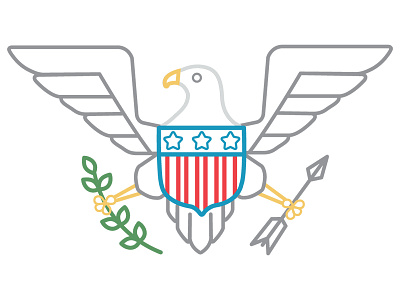 Great Seal Icon america great seal icon illustration illustrator line patriotic vector