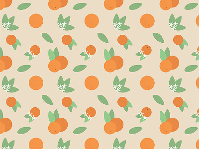 Vintage Florida Oranges Pattern