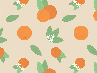 Vintage Florida Oranges Pattern - Detail