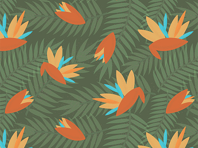 Vintage Florida Birds Of Paradise Pattern design floral floral pattern florida food hawaiian illustration illustrator pattern surface design vector vintage