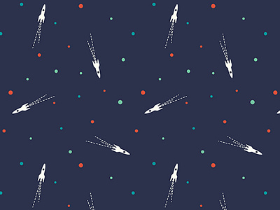 Rocket Ship Pattern - Detail astronaut astronomy illustration illustrator outer space pattern rockets small pattern space space ship surface design vector