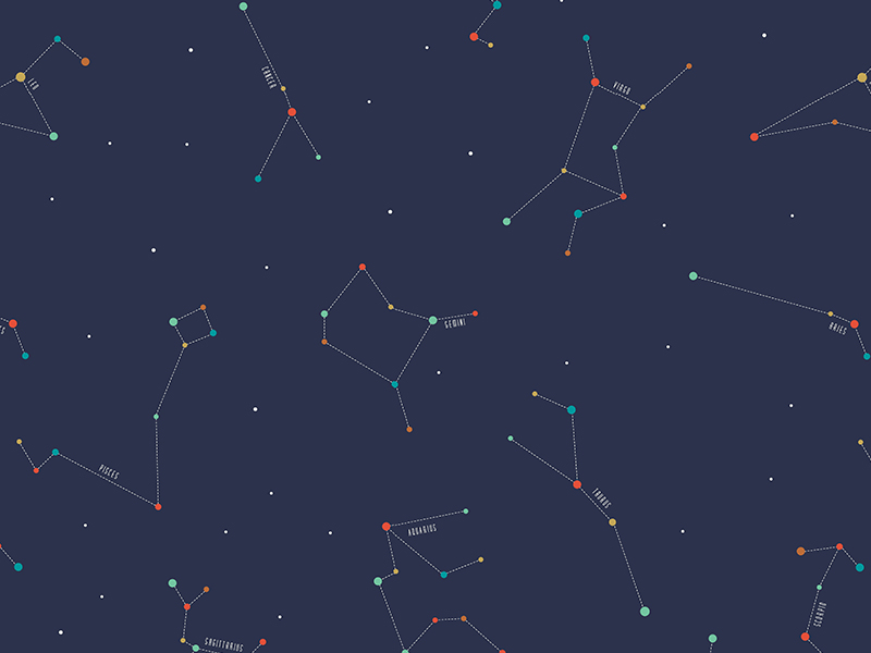 Zodiac Constellation Pattern Detail by Erin Jackel on Dribbble