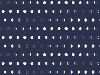 Waxing and Waning Moon Pattern astronaut illustration illustrator lunar moon outer space pattern repeating pattern space vector