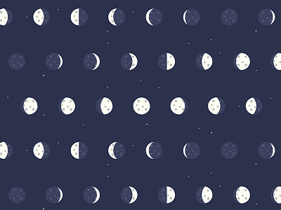 Detail of Waxing and Waning Moon Pattern astronaut celestial detail illustration illustrator lunar moon outer space pattern repeating pattern space vector