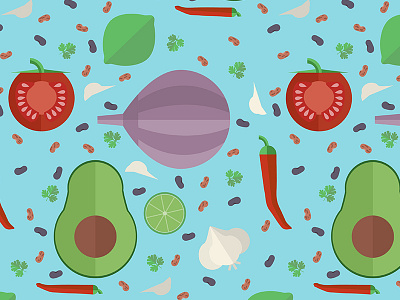 Tex-Mex Veggies Pattern Detail