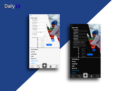 daily ui 007 007 daily daily 100 challenge daily ui dailyui dark design light settings page settings ui ui uidesign web