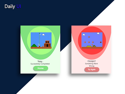 daily ui 011 011 app daily daily 100 challenge daily ui dailyui design flash message mario mario bros negative positive ui uidesign web