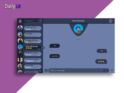 daily ui 013 013 app chat daily daily 100 challenge daily ui dailyui design direct messaging ui uidesign web