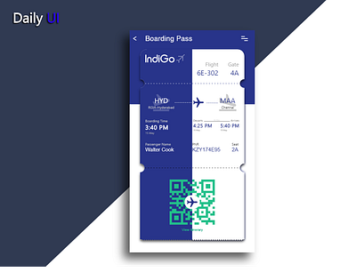 daily ui 024 024 app boarding pass daily daily 100 challenge daily ui dailyui design indigo redesign ui uidesign web