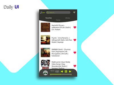 daily UI #044 favorites 044 app daily daily 100 challenge daily ui dailyui design favorites music ui uidesign web