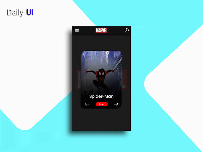 daily UI #045 info card 045 app daily daily 100 challenge daily ui dailyui design info card marvel ui uidesign ux web