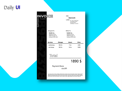 daily ui #046 Invoice 046 app daily daily 100 challenge daily ui dailyui design invoice ui uidesign web