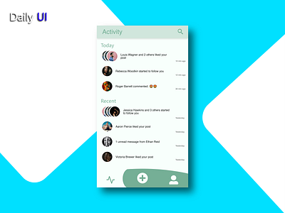 Daily UI #047 Activity Feed 047 activity feed app daily daily 100 challenge daily ui dailyui design ui uidesign web