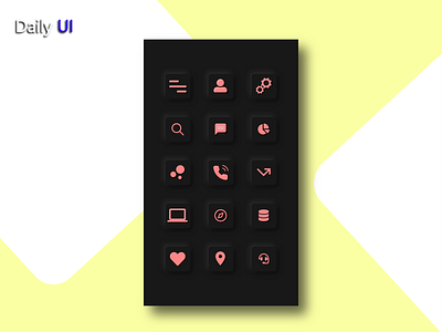 Daily UI #055 | Icon Set 055 app daily daily 100 challenge daily ui dailyui design icon set illustration logo neomorphism ui uidesign ux web