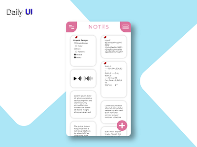 Daily UI #065 | Notes Widget 065 app daily daily 100 challenge daily ui dailyui design notes notes widget ui uidesign ux web