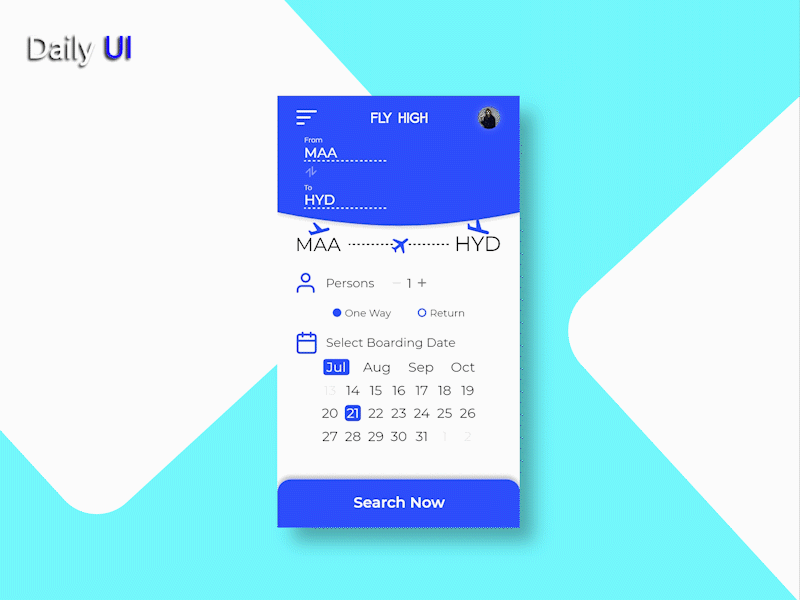 Daily UI #068 | Flight Search