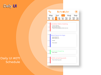 Daily UI #071 | Schedule