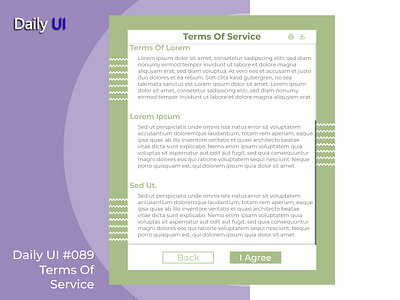Daily UI #089 | Terms Of Service