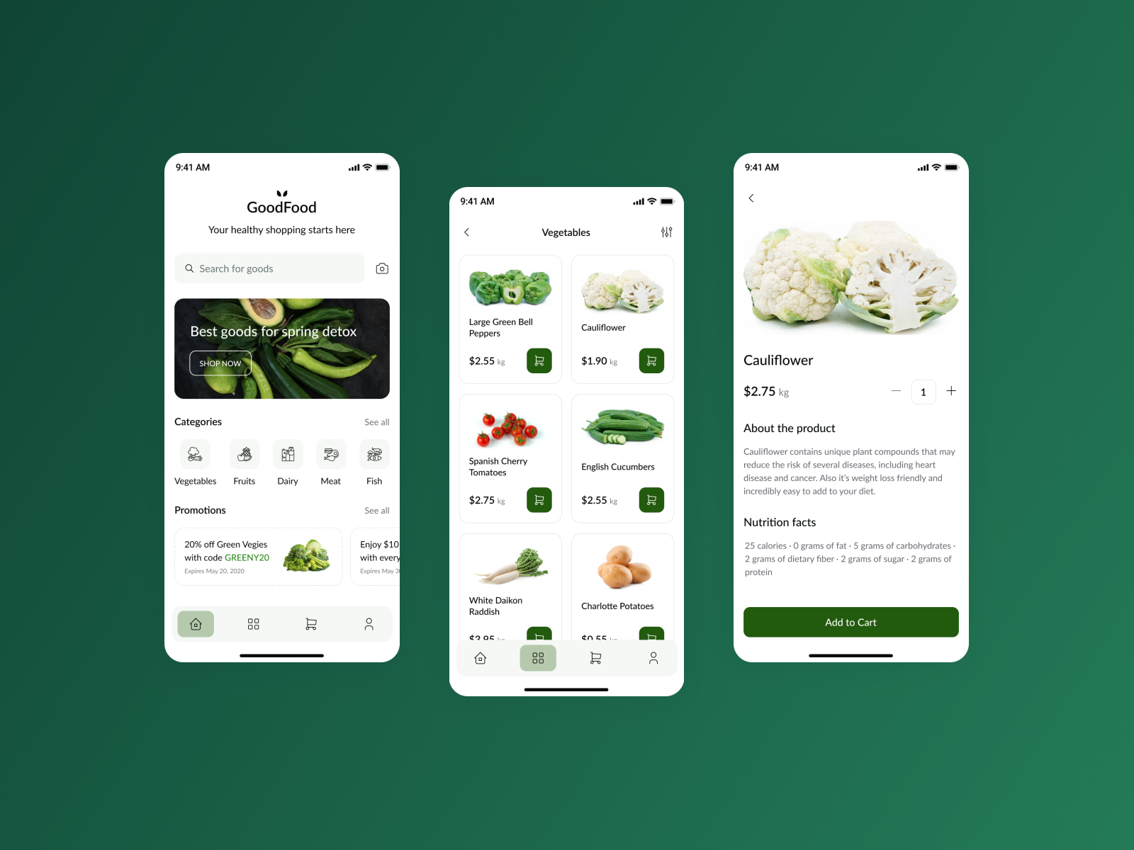 Grocery Shopping App by Alena Ostroverkh on Dribbble