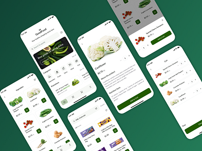 Grocery Delivery App app clean ui delivery design e commerce interfacedesign minimalistic mob mobile app design mobile ui mobileapp shopping ui