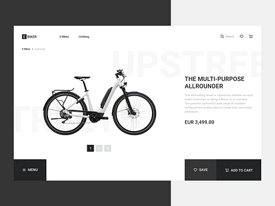 E-Bikes online store clean ui design e commerce interfacedesign shop designs ui webdesign website