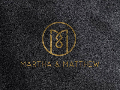 Martha and Matthew branding couple logo logodesign minimal monogram weddinglogo