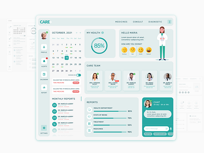 Dashboard Health Care app care dashboad health healthcare ui ux