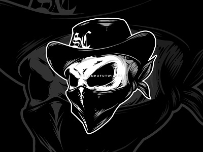 LOGO SKULL COWBOY rolan putut wijaya procreate