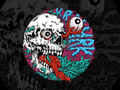 SKULL POP PUNK KARNAMEREKA rolan putut wijaya karnamereka band pop punk procreate skull