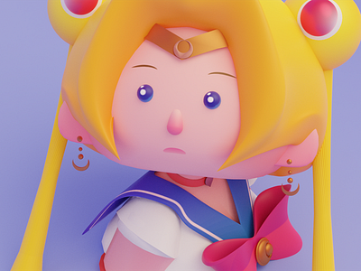 Sailormoon redraw 3d blender character design chibi illustration render sailormoonredraw