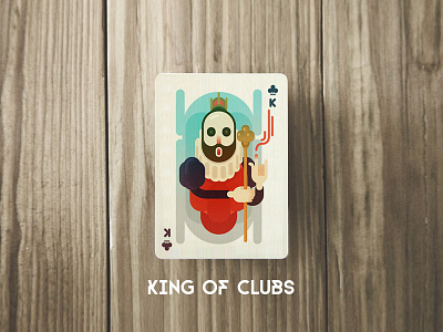 King Of Clubs card game clubs design graphic illustration king style vector