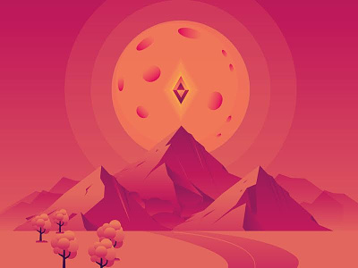 Another Diamand card card diamand game graphic design illustration landscape moon
