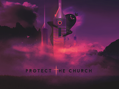 Protect the church card card game club cute design game graphic design illustration side project