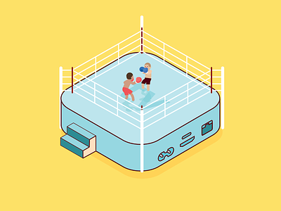 Another Boxing TV program apple apple tv card card game club cute design game graphic design illustration side project