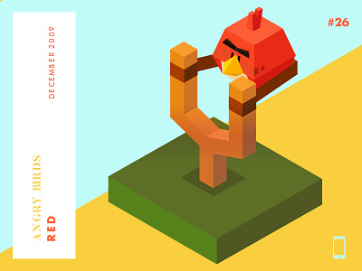 Year 2009 : Fire!!!! angrybirds app challenge character game illustration ios isometric low-poly mobile