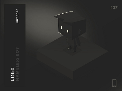 Year 2010 : Limboy challenge character game illustration ios isometric limbo low poly