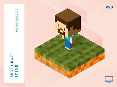 Year 2011 : Minecraft challenge character game illustration isometric low poly minecraft pixel