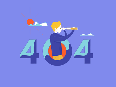 404...Oops 404 character design illustration