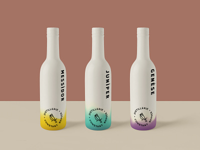 Distillerie Constant Berger - Packaging bottle genever graphic design liquor packaging typography