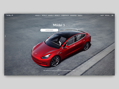 Tesla Website Landing Page