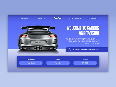 CarDoc- A 24x7 Car Servicing Website